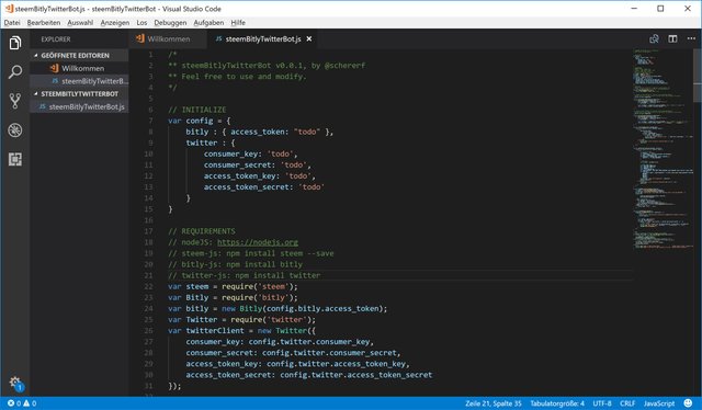 steemBitlyTwitterBot Visual Studio Code.jpg