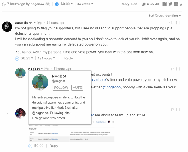 2017-07-30 10_40_23-Ausbitbank now threatens the people who upvote me... lol... — Steemit.png