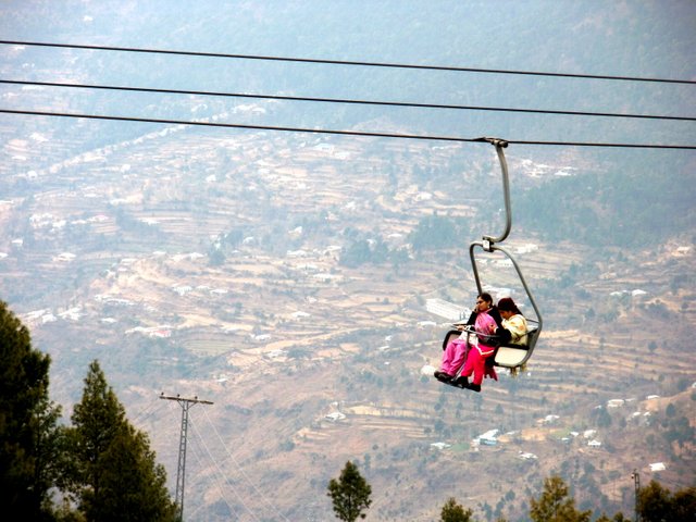 Murree Chair Lift and Mountains View.JPG