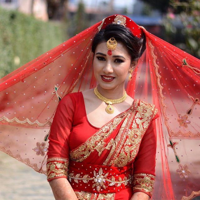 Nepali wedding dress for bride hotsell