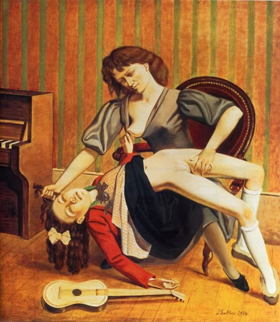 La leccion de guitarra el sacrilegio de Balthus 1934.jpg