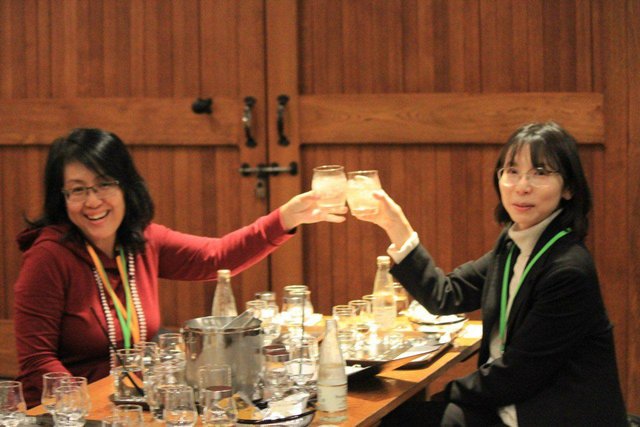 The writer together with Akemi Oikawa, an APO staff sampling the different types of whisky.jpg