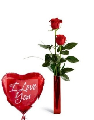 7 I love you balloon delivery with single long stem red rose bouquet.jpg