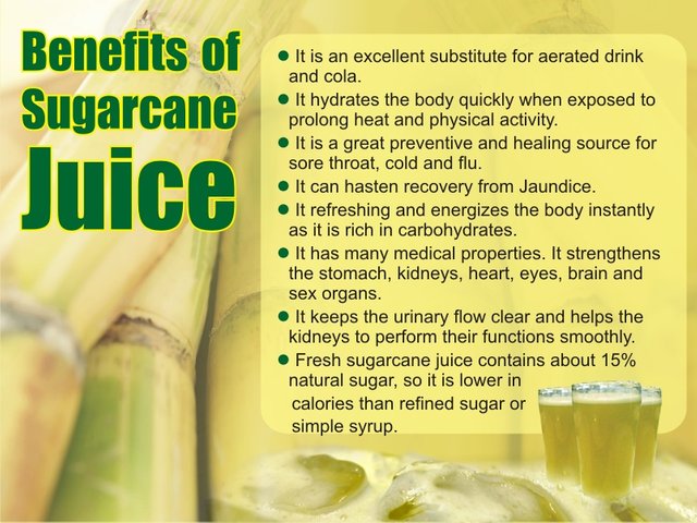 advantages of sugarcane juice