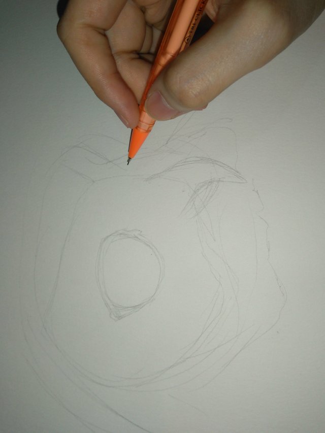 How I Draw An Eye In Colored Pencils On Colored Paper