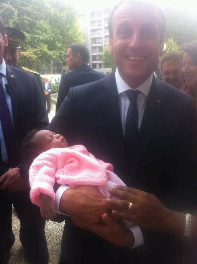 French President Pays Surprise Visit To The Frst New Born Baby Named After Him Steemit