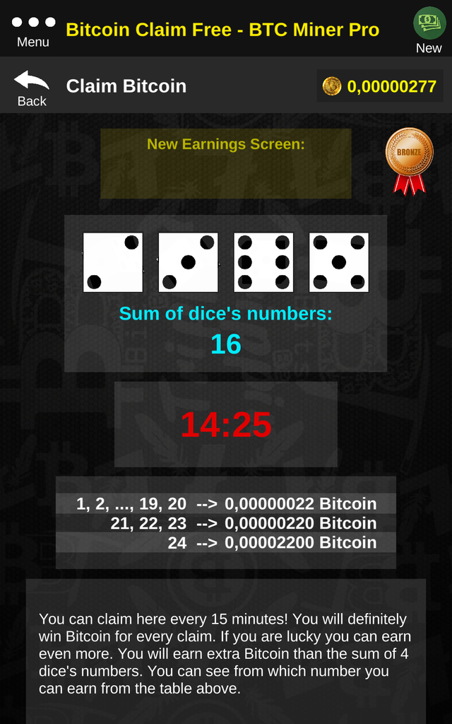 Android App Claim Free Bitcoin Every 15 Min Lottery Mining - 