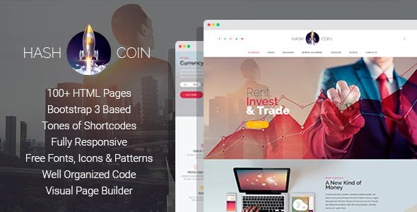 HashCoin Plus - Bitcoin Crypto Currency HTML template with Page Builder.jpg