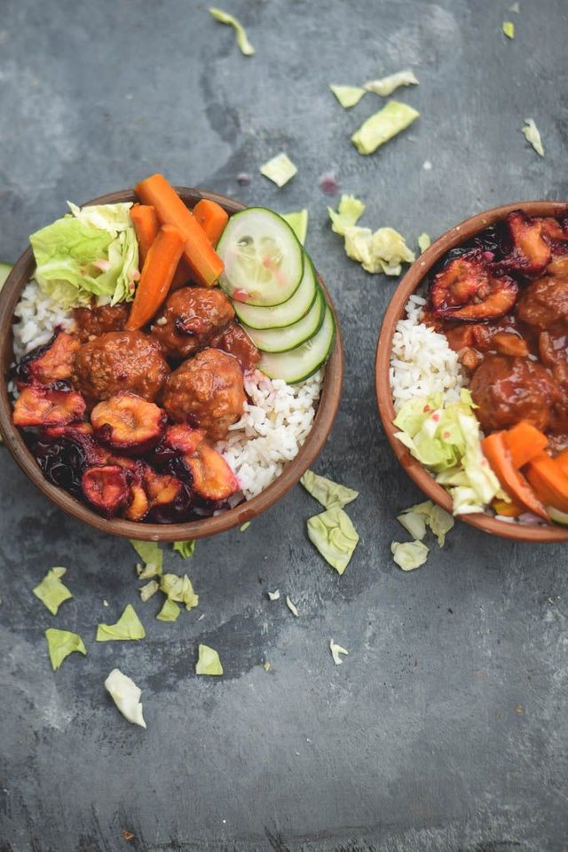 Roasted Plum BBQ Chicken Meatball Bowls2.jpg