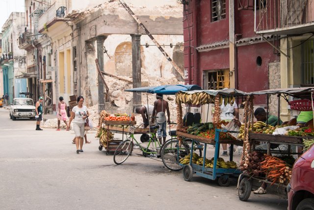 Fruit stalls