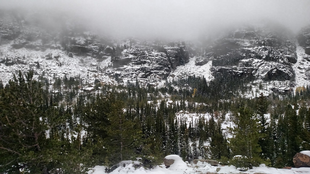 Snowy cliffs