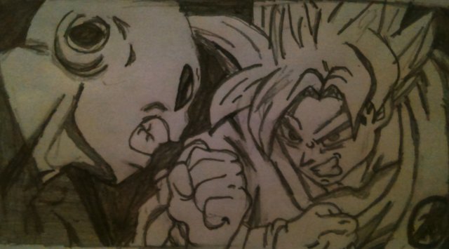  Goku vs Jiren) Ilustracion lapiz 2B — Steemit