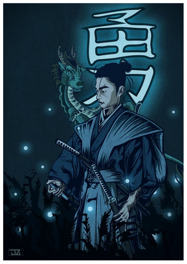 samurai-blue-moon with texture 1 with boarder.jpg
