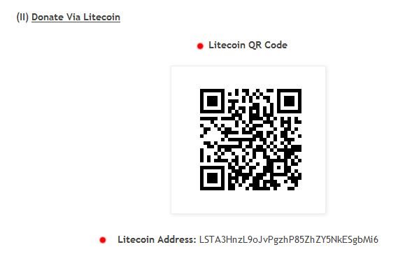 Litecoin donation bitcoin cash community
