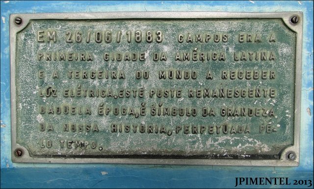 Placa 1º Poste - Campos - RJ.JPG