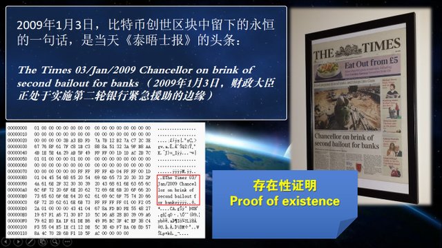 04 2009年1月3日，中本聪在比特币创世区块中留下了一段话，成为基于区块链的第一个“存在性证明”.jpg