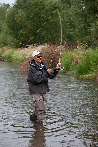President_Barack_Obama_casts_his_line_while_fishing_for_trout_on_the_East_Gallatin_River_near_Belgrade,_Mont.,_on_Aug._14,_2009.jpg