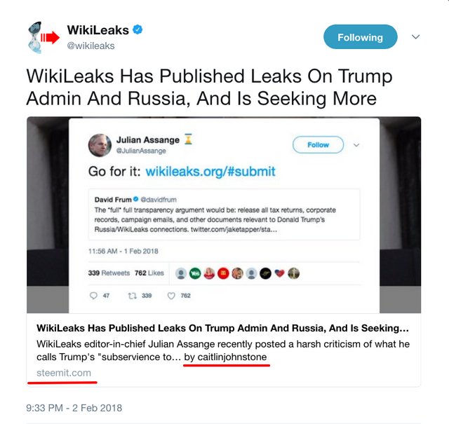WikiLeaks on Twitter   WikiLeaks Has Published Leaks On Trump Admin And Russia  And Is Seeking More https   t.co jvgflbGwGb (1).png