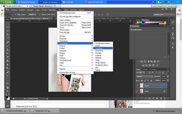 paso 6 ir a filtro, distorcionar, desplazar.JPG