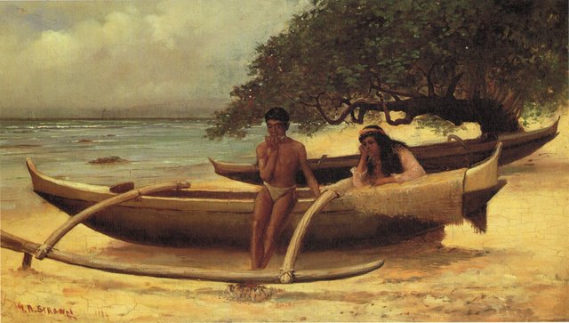 Joseph_Dwight_Strong_-_'Hawaiian_Canoe,_Waikiki,_oil_on_canvas,_1884.jpg