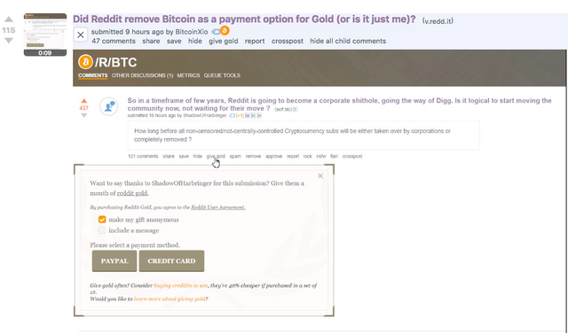 Reddit Reportedly Removes Bitcoin As Payment Cites Coinbase Change Steemit