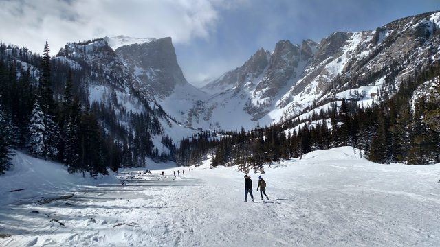 Colorado frozen lake