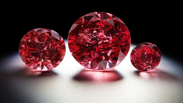 Diamond-Shaped Red Gems —