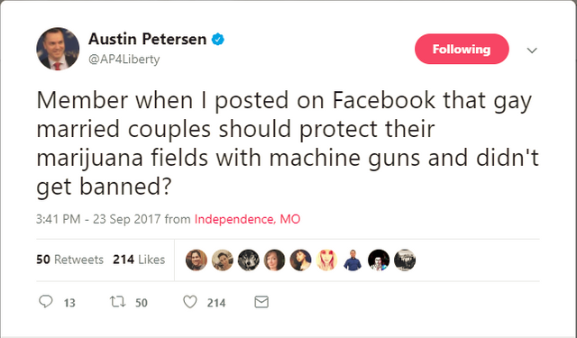 Austin Petersen banned from Facebook for AR15 Post 4