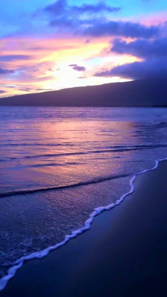 hawaiian purple sunset