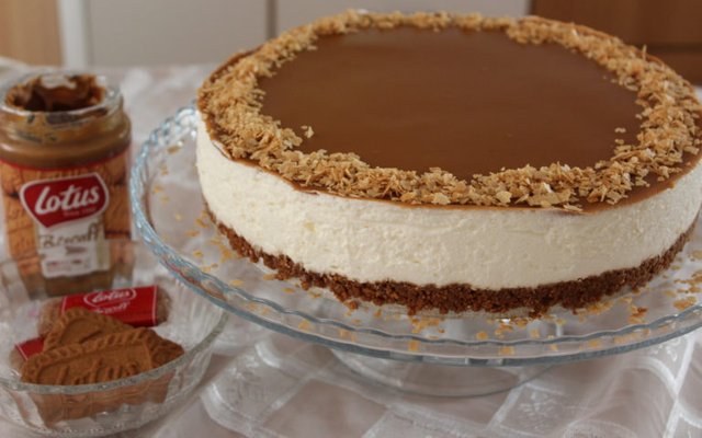 Cheesecake Sans Cuisson Chocolat Blanc Et Pate Speculoos Steemit