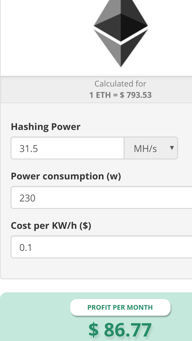 580 4gb online hashrate