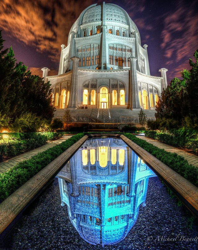 Bahai Temple Reflection Photography - Reflection Pool Bahai Temple Wilmette-X2.jpg