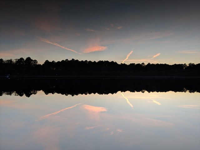 Sunrise at Lake Choctaw. Rotated 180 degrees