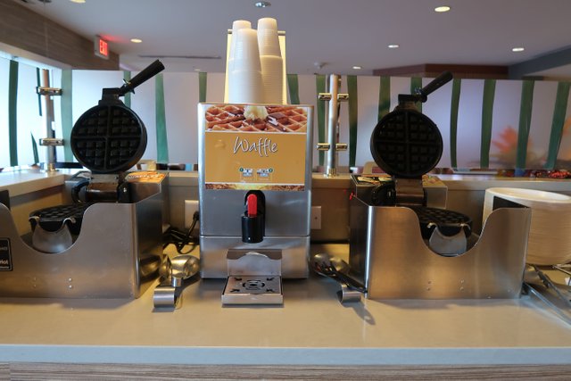 waffle machine Towneplace Suites Marriott in Auburn, Alabama!.JPG