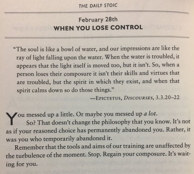 The Daily Stoic Quotes Daily Stoic: Feb 28Th - When You Loose Control — Steemit