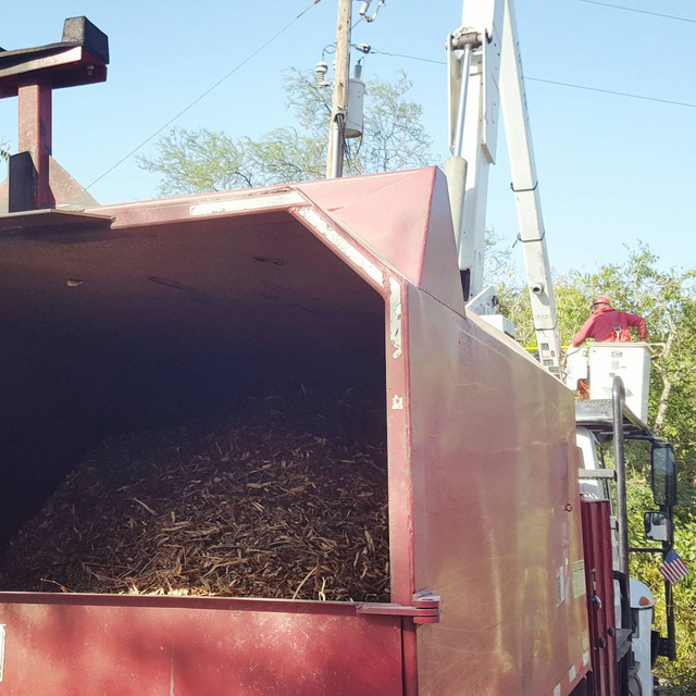 mulch in truck