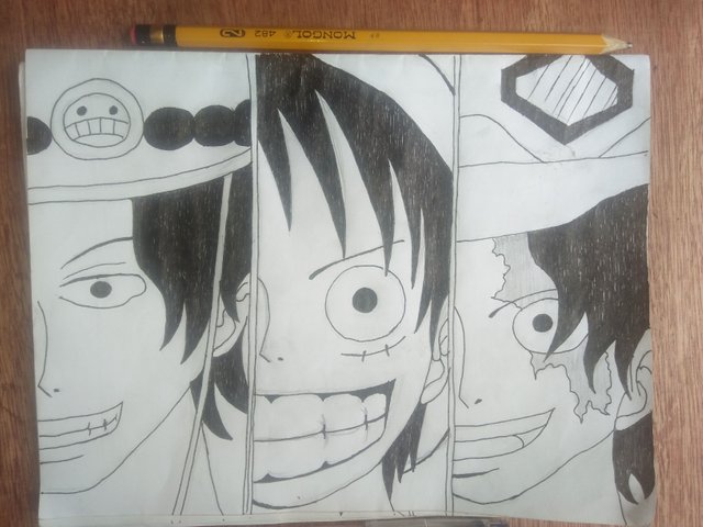 luffy and ace drawing