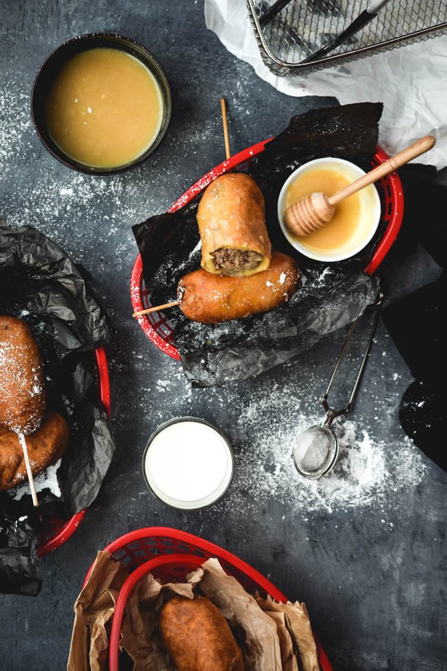 Pancake Mix Corn Dog Breakfast Cornbread Pancakes Making Corn Dogs