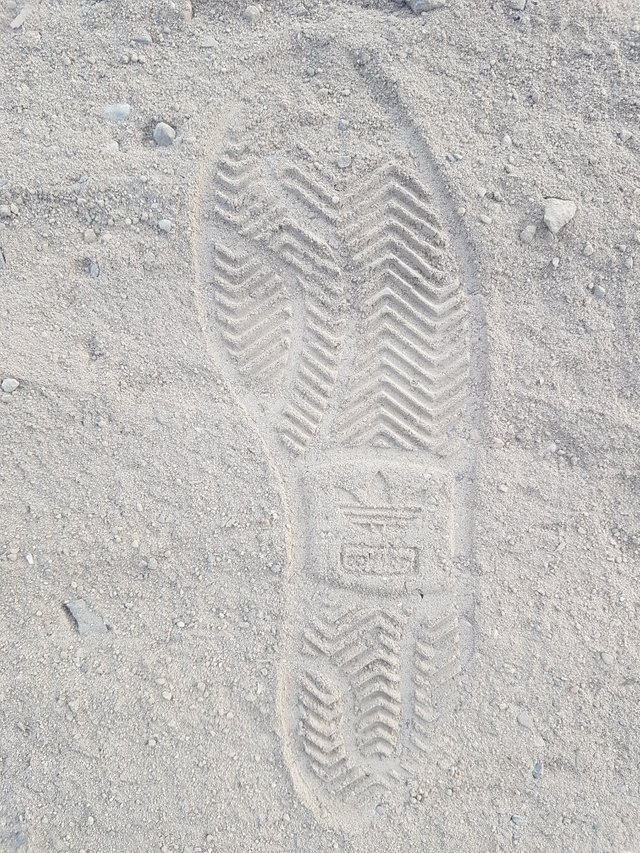 Adidas shoeprint in the sand — Steemit