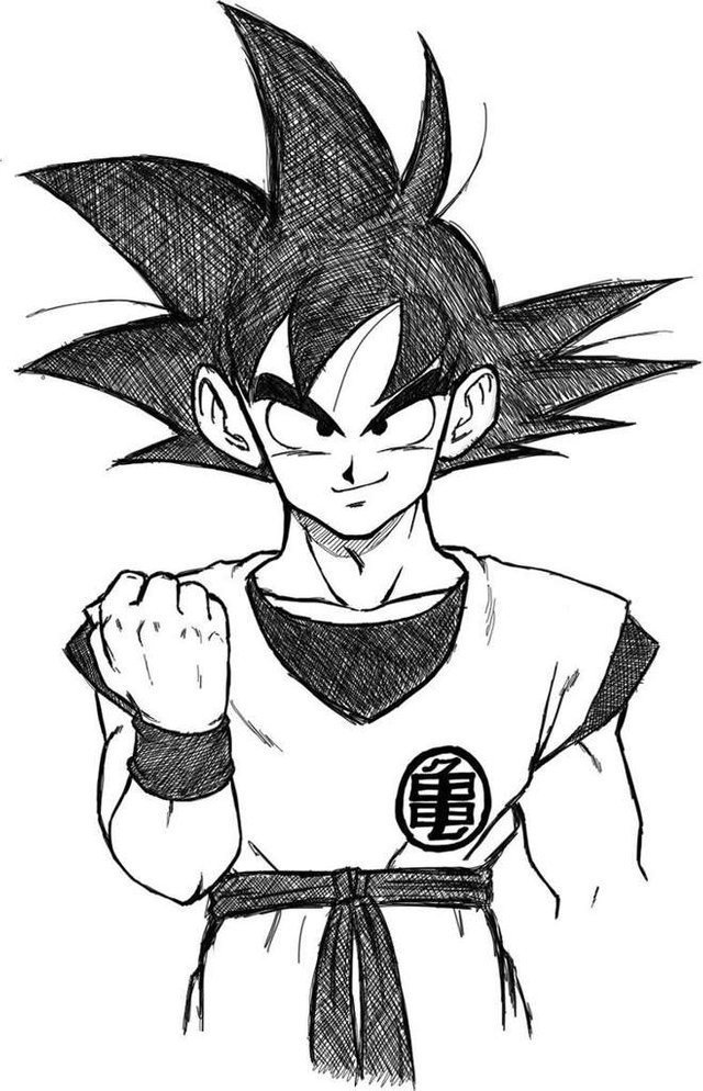 Son Goku from Dragonball Z Anime | Speed Drawing | Time Lapse | Art by  Clark — Steemit