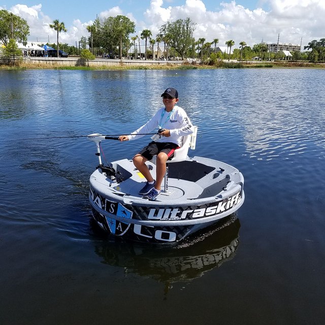 Skif fan IT UP with my Ultraskiff360 Portable Fishing Boat using