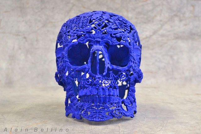 Blue skull