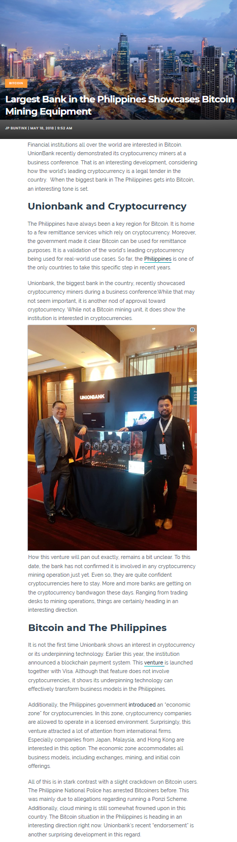 Largest Bank In the Phlippines showcases GPU mining equipment.png
