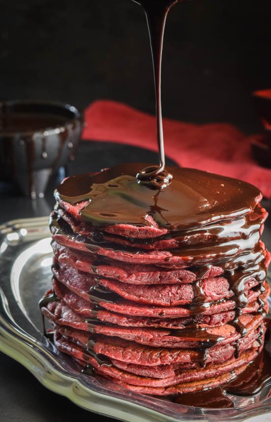 All-Natural Red Velvet Pancakes with Dark Chocolate Mocha Syrup (9).jpg