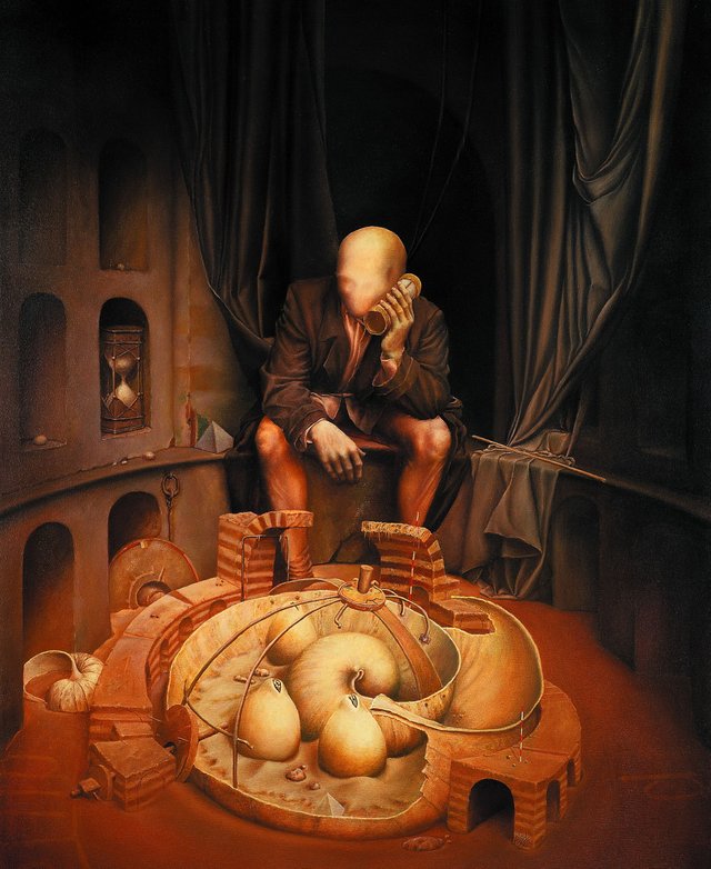 The Man who Lived in His Dreams,81x65cm,oil on canvas,1999,Private colection-France.jpg