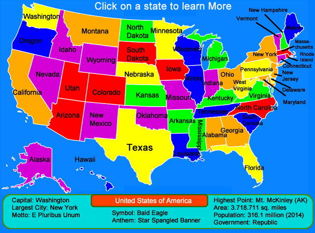 50 States In Alphabetical Order Of North America Steemit