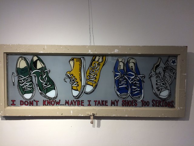 Shoes Sign Sluggo's North Vegetarian Cafe in Chattanooga, Tennessee.JPG