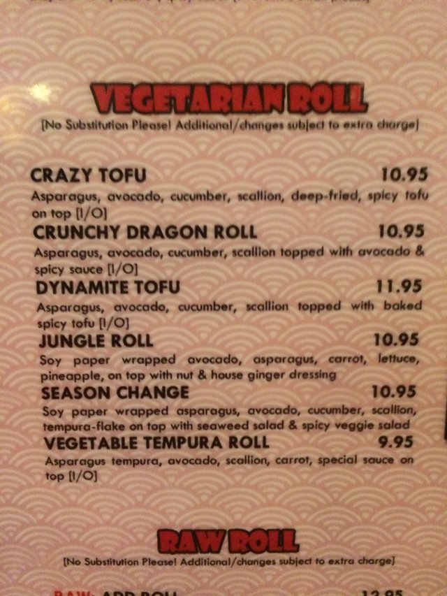 Vegetable rolls Sushi at Lemongrass Near Nashville, Tennessee!.JPG