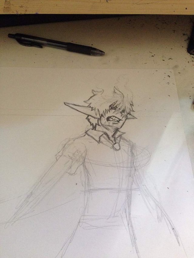 My First Step By Step Drawing Tutorial Rin Okumura From Blue Exorcist Steemit