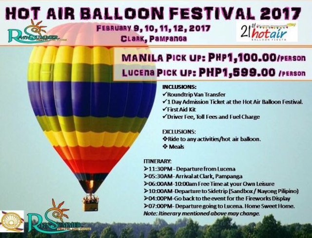 hot air balloon ride rates